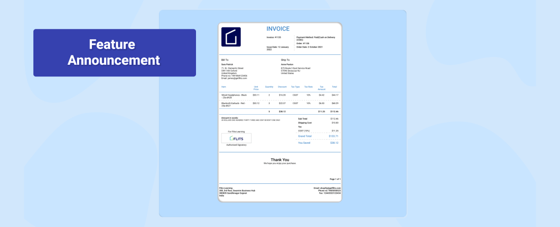 Invoice for Shopify