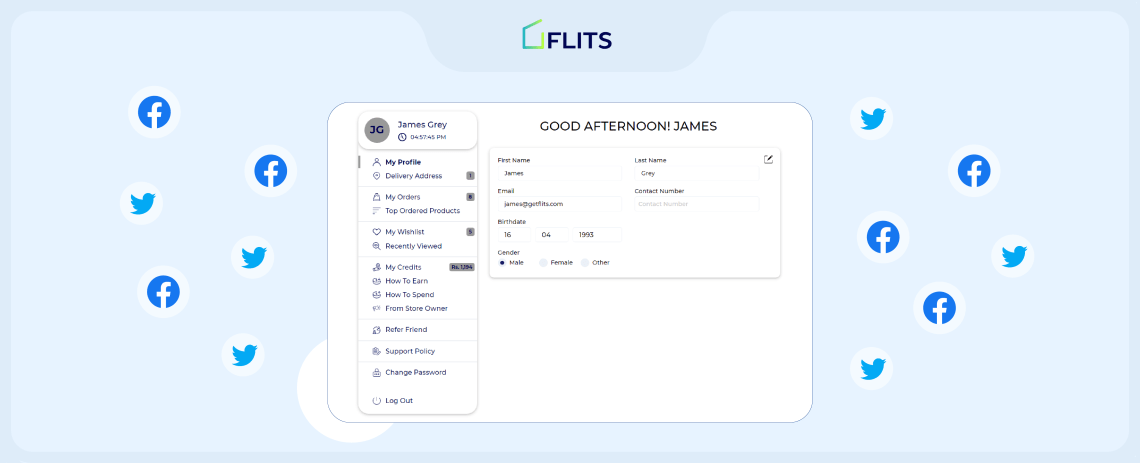 how to get more shopify social details login