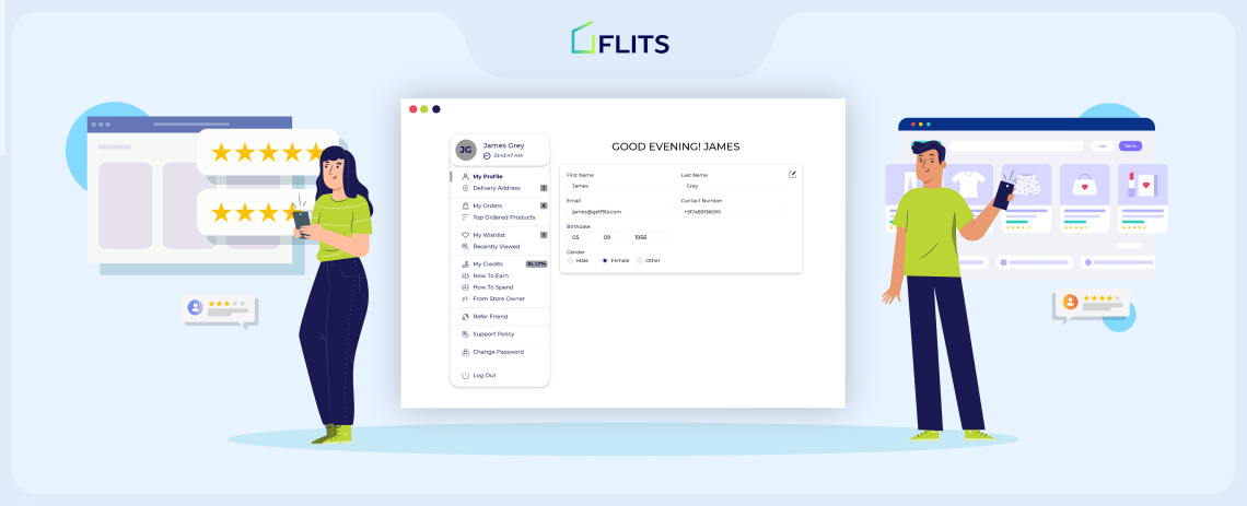 Shopify customer account page to boost customer engagement
