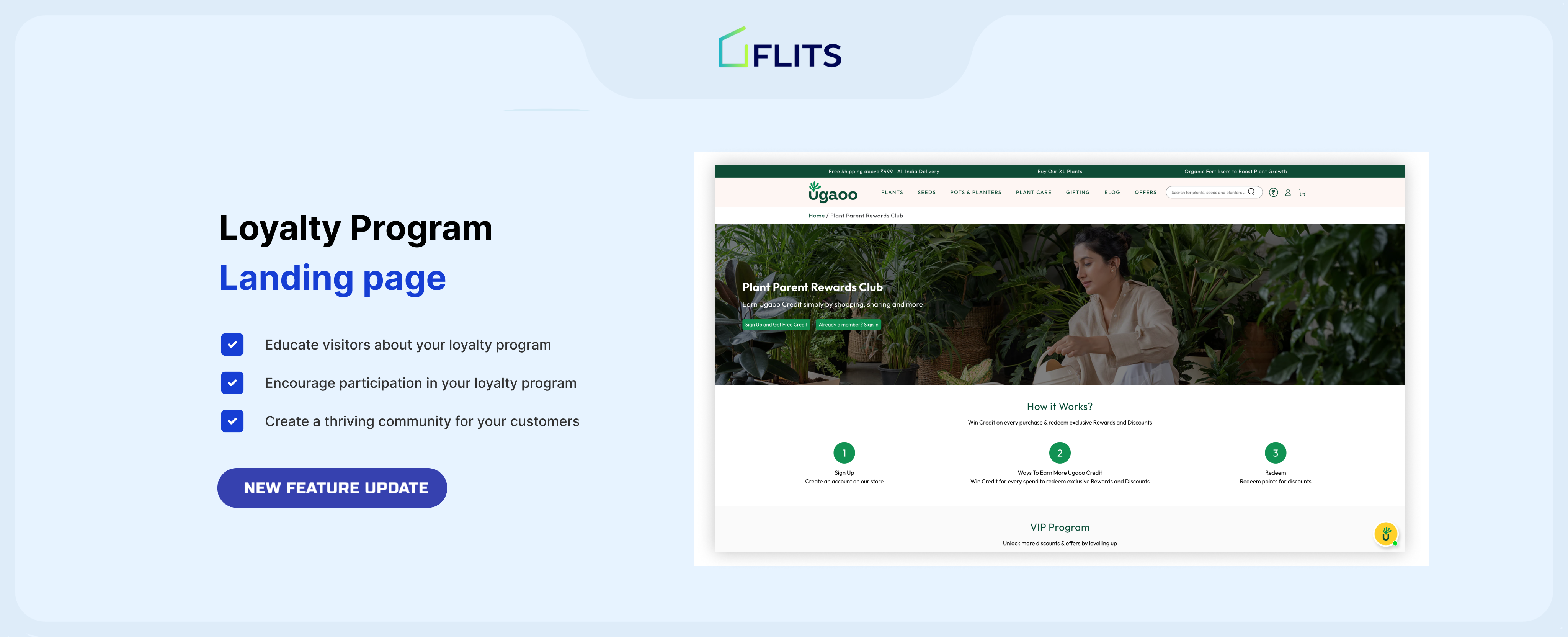 Loyalty landing page